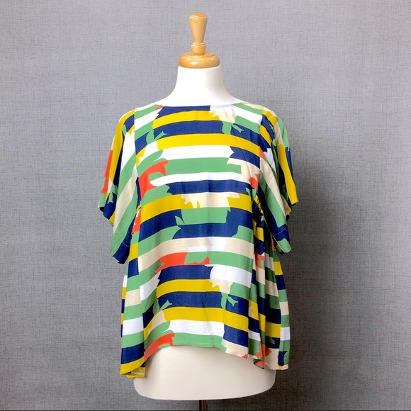 Anthropologie Tops - ANTHROPOLOGIE MAEVE Modern Abstract Stripe Top M